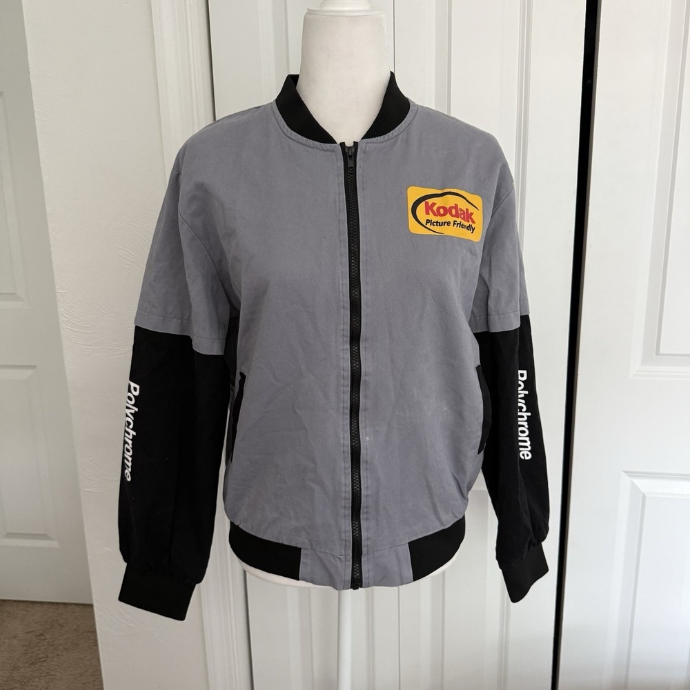 Kodak Polychrome Retro Bomber Jacket Grey
